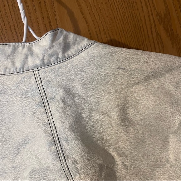 **SOLD** White leather distressed jacket by Wilson’s Leather - Picture 7 of 8
